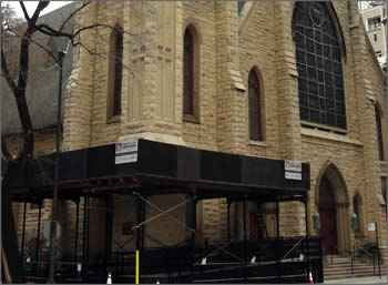 WI Sidewalk Canopy Scaffolding